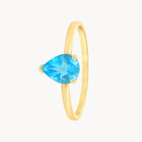 RING WITH BLUE TOPAZ LEONIE