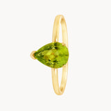 RING WITH OLIVINE LEONIE