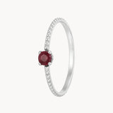 RUBY RING WITH GLORIANA ZIRCONIA STONES
