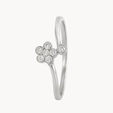 FLOWER RING WITH DELORA ZIRCONIA