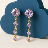 LONG EARRINGS WITH AMETHYSTS ARETHA
