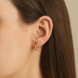 CIRCLE EARRINGS WITH DIAMONDS ALISON