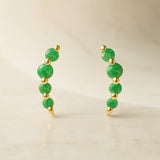 CLIMBER EARRINGS WITH EMERALDS LAURIE