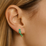 CLIMBER EARRINGS WITH EMERALDS LAURIE