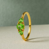 RING TSAVORITE GARNETS AND DIAMONDS LUCILLE