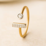 OPEN RING WITH DIAMONDS OTYLIA