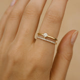 DOUBLE RING WITH ELLI DIAMONDS