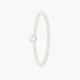 Solitaire ring six prongs with 0.11 carat diamond Laima