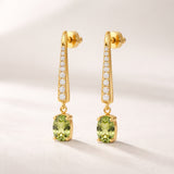 EARRINGS WITH PERIDOT AND CUBIC ZIRCONIA GERALDINE