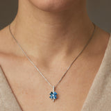 COLGANTE TOPACIOS LONDON BLUE Y DIAMANTES YAMILA