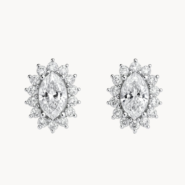 PENDIENTES OVALES DIAMANTES CREADOS COLECCION ASTRA