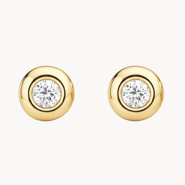 PENDIENTES CHATON DIAMANTE CREADO COLECCION ASTRA