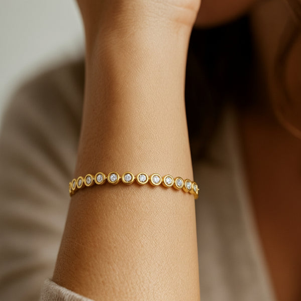 PULSERA RIVIERE DIAMANTES CREADOS COLECCION ASTRA