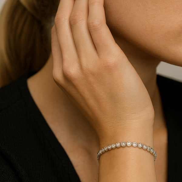 PULSERA RIVIERE DIAMANTES CREADOS COLECCION ASTRA