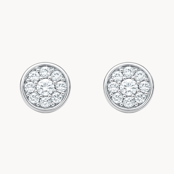 PENDIENTES CHATON DIAMANTES CREADOS COLECCION ASTRA