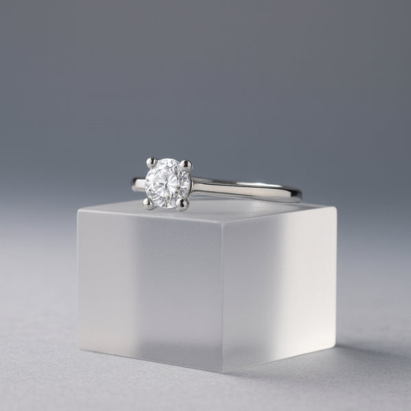 ANILLO SOLITARIO DIAMANTE CREADO 0.50 QUILATES COLECCION ASTRA