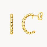 Pendientes aros Oro 18kt con bolas Genoveva