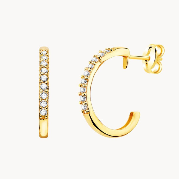 Aros Oro 18kt con circonitas Justina