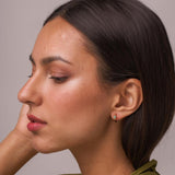 Aros Oro 18 kilates con esmeralda Frida