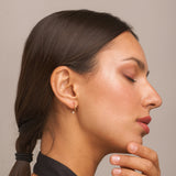 Aros de Oro 18kt con perla Liv