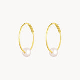 Aros Oro 18kt con perla Liv
