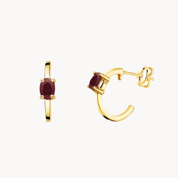 Aros Oro 18kt con rubi Frida