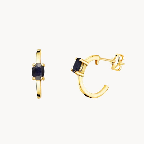 Aros Oro 18kt con zafiro Frida