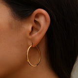 SQUARE HOOP EARRINGS 28MM