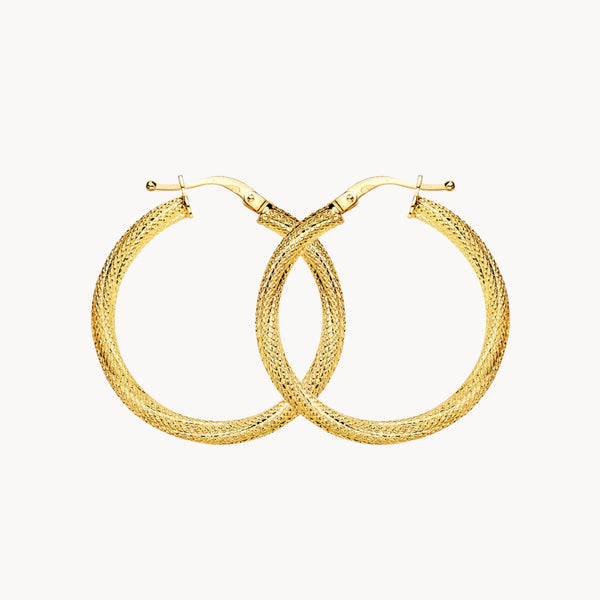Aros Oro 18kt granillados Delicia