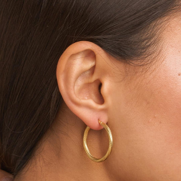 Aros Oro 18kt granillados Delicia