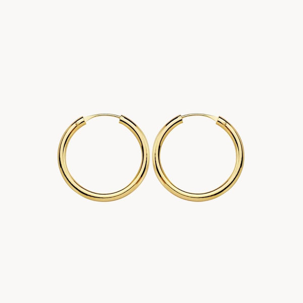 Aros Oro 18kt oro liso Violeta