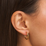 Aros Oro 18kt oro liso Violeta