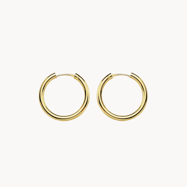 Aros Oro 18kt oro liso Violeta II