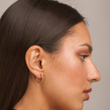 Aros Oro 18 kilates oro liso Violeta II