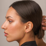 Aros Oro 18 kilates oro liso Violeta III