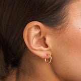 Aros Oro 18kt oro forma liso Violeta III