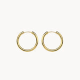 Aros Oro 18kt oro liso Violeta II