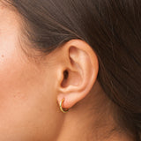 Aros Oro 18 kilates oro liso Violeta IV