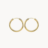 Aros Oro 18kt oro liso Violeta