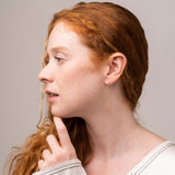 Pendientes Oro 18k kilates cadena y circonitas Irune