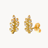 LEAF EARRINGS WITH ZIRCONIA NEVENKA