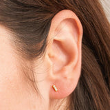 Piercing oreja Oro 18 kilates barrita bocel con circonita Bruna