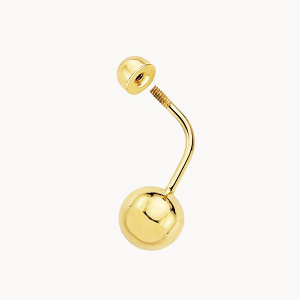Piercing ombligo Oro 18kt con bola lisa Noa