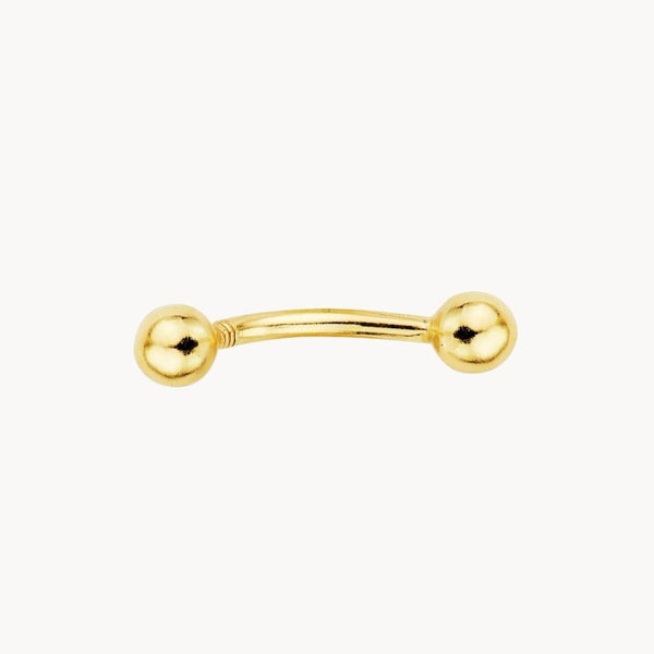 Piercing ceja Oro 18kt bolas lisas Ileana