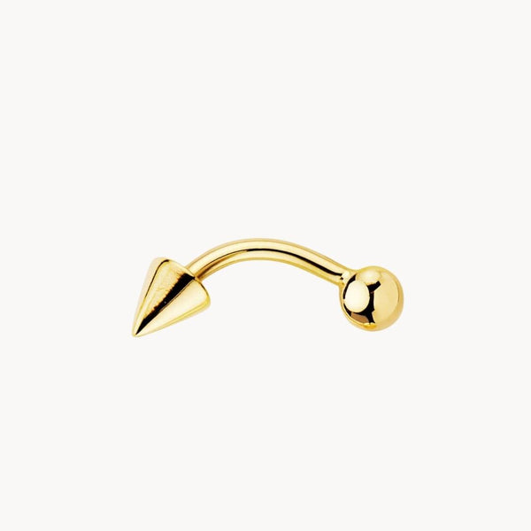 Piercing ceja Oro 18kt bola y pincho Zoe