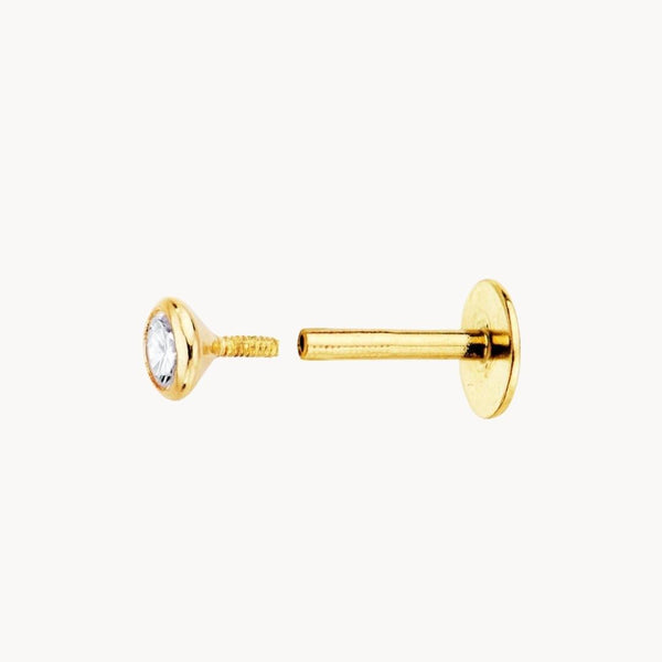 Piercing oreja Oro 18 kilates chaton con circonita Serilda