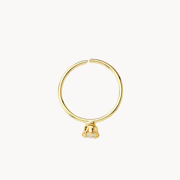 Piercing nariz Oro 18kt circonita con garras Nara