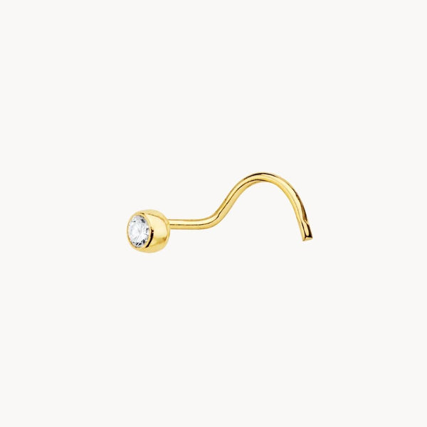 piercing nariz oro 18kt circonita en chaton pamela