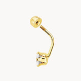 Piercing ombligo Oro 18kt circonitas garras Dunia