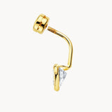 Piercing ombligo Oro 18kt corazon circonita Helina